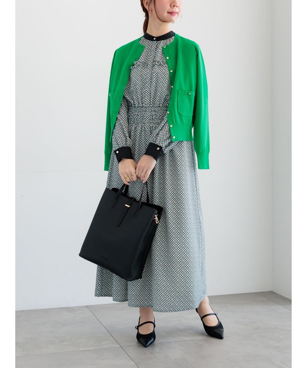 Te chichi ポケット付きクルーネックカーディガン 