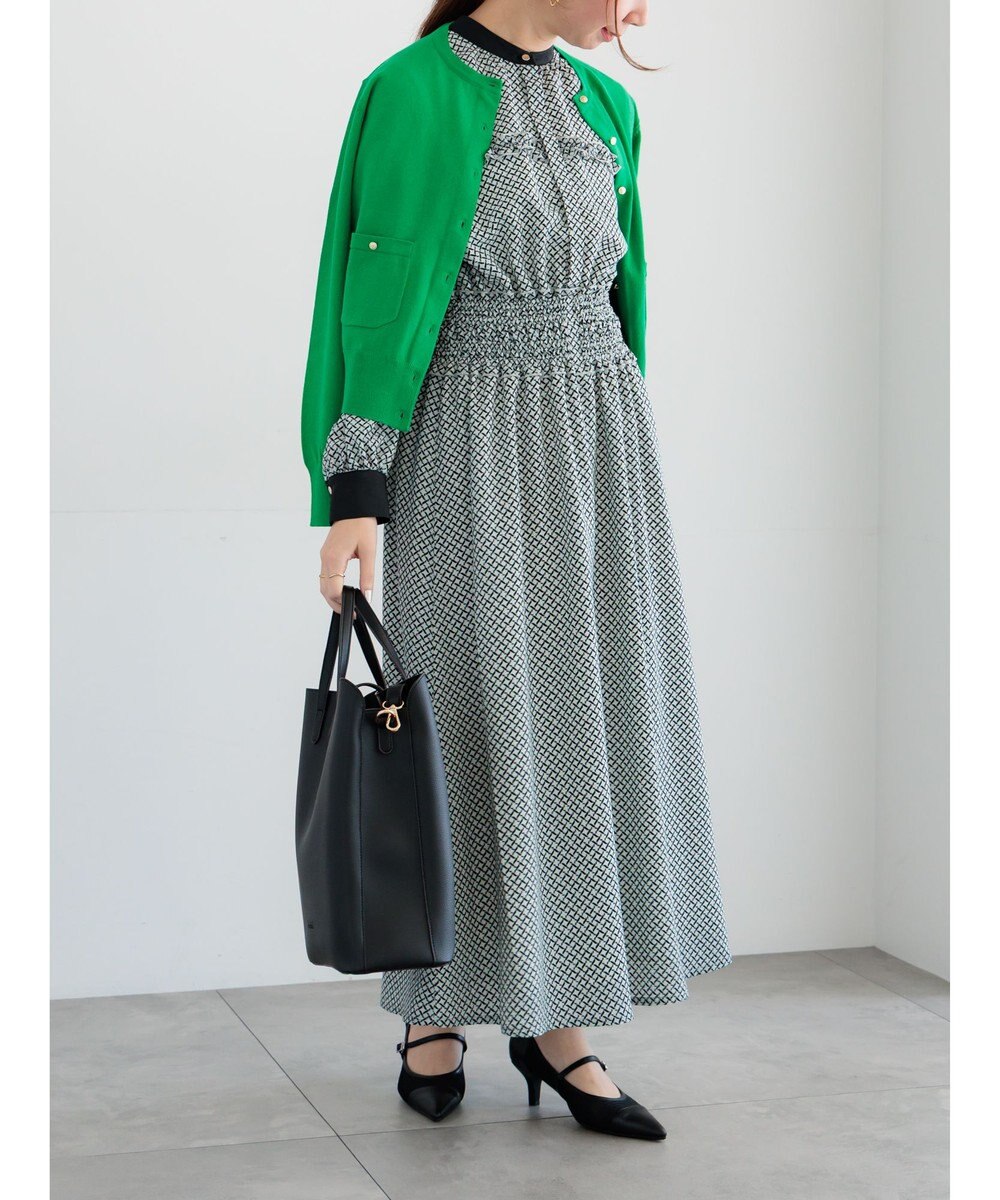 Te chichi ポケット付きクルーネックカーディガン 