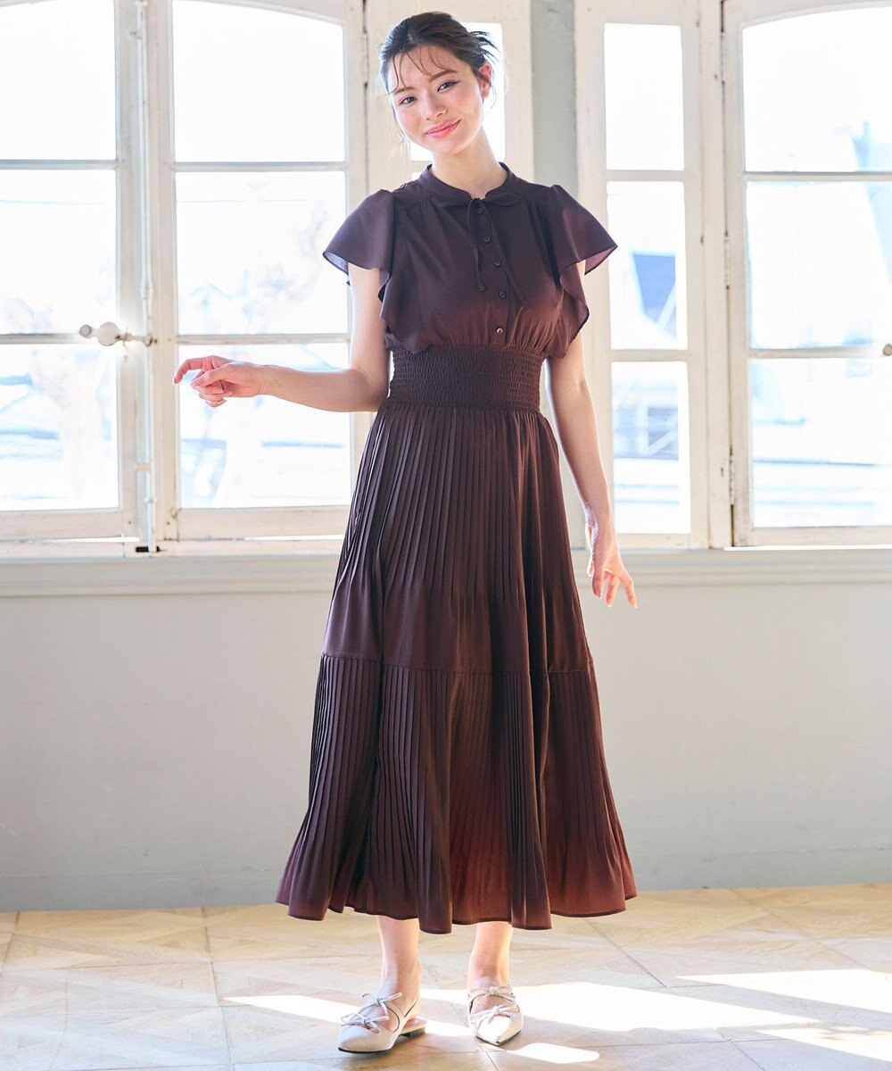 Feroux 【大好評につき新色・追加決定！】ウエストシャーリングデシン ワンピース 