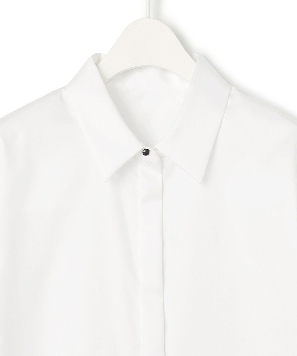 ICB L 【洗える】 コットンサテンシャーティング シャツ 