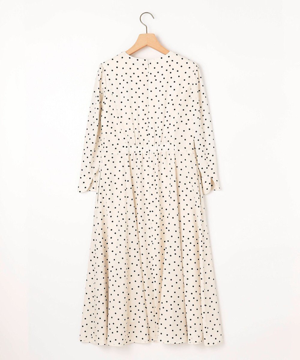 組曲 ドットジョーゼットプリント ワンピース 