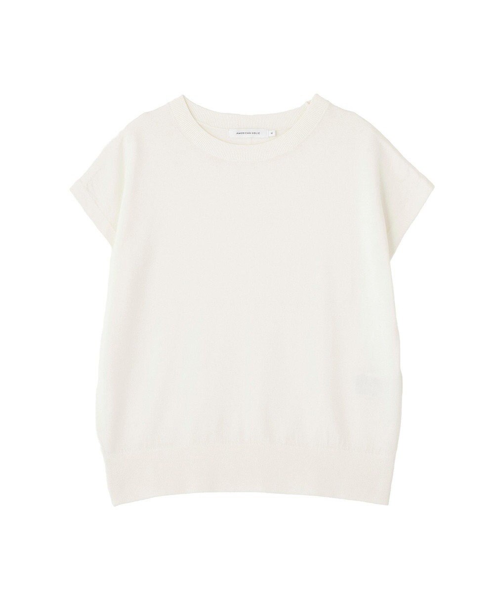 AMERICAN HOLIC フレンチスリーブニットプルオーバー 