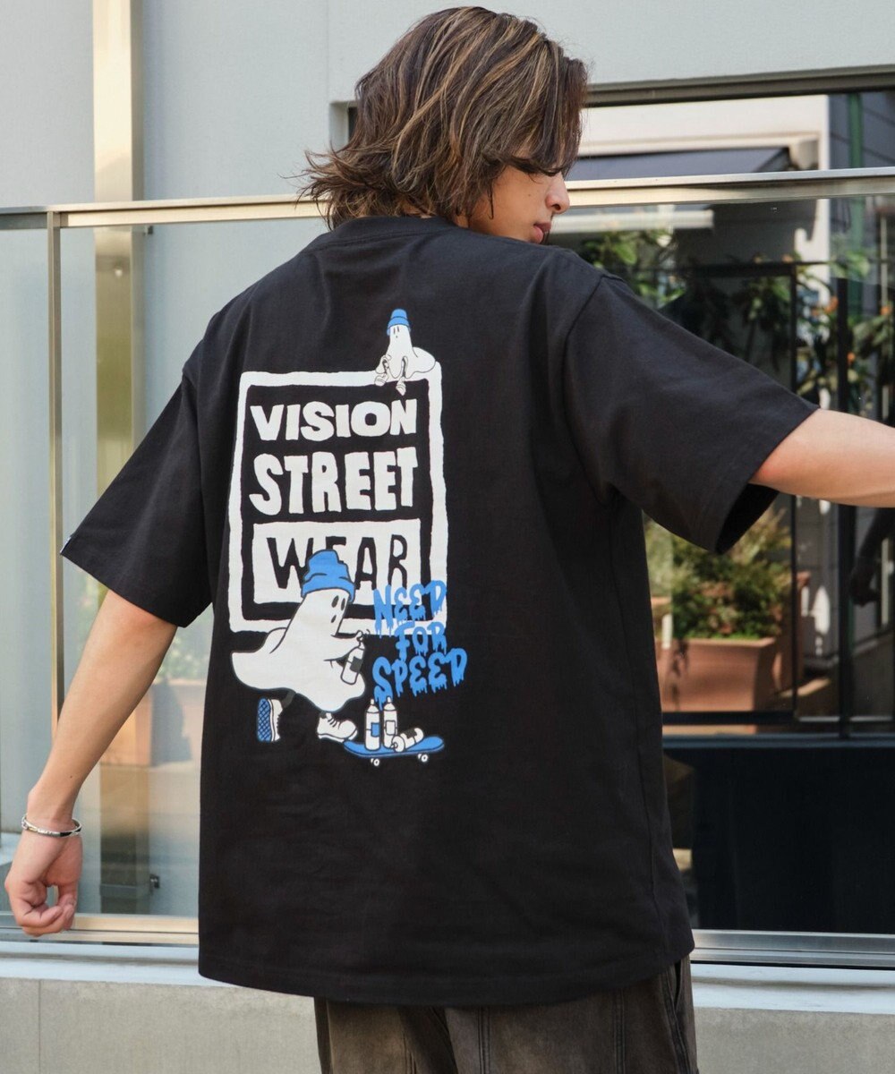 WEGO 【ユニセックス着用ITEM】別注VISIONボックスロゴゴーストスケーターT（SS） 