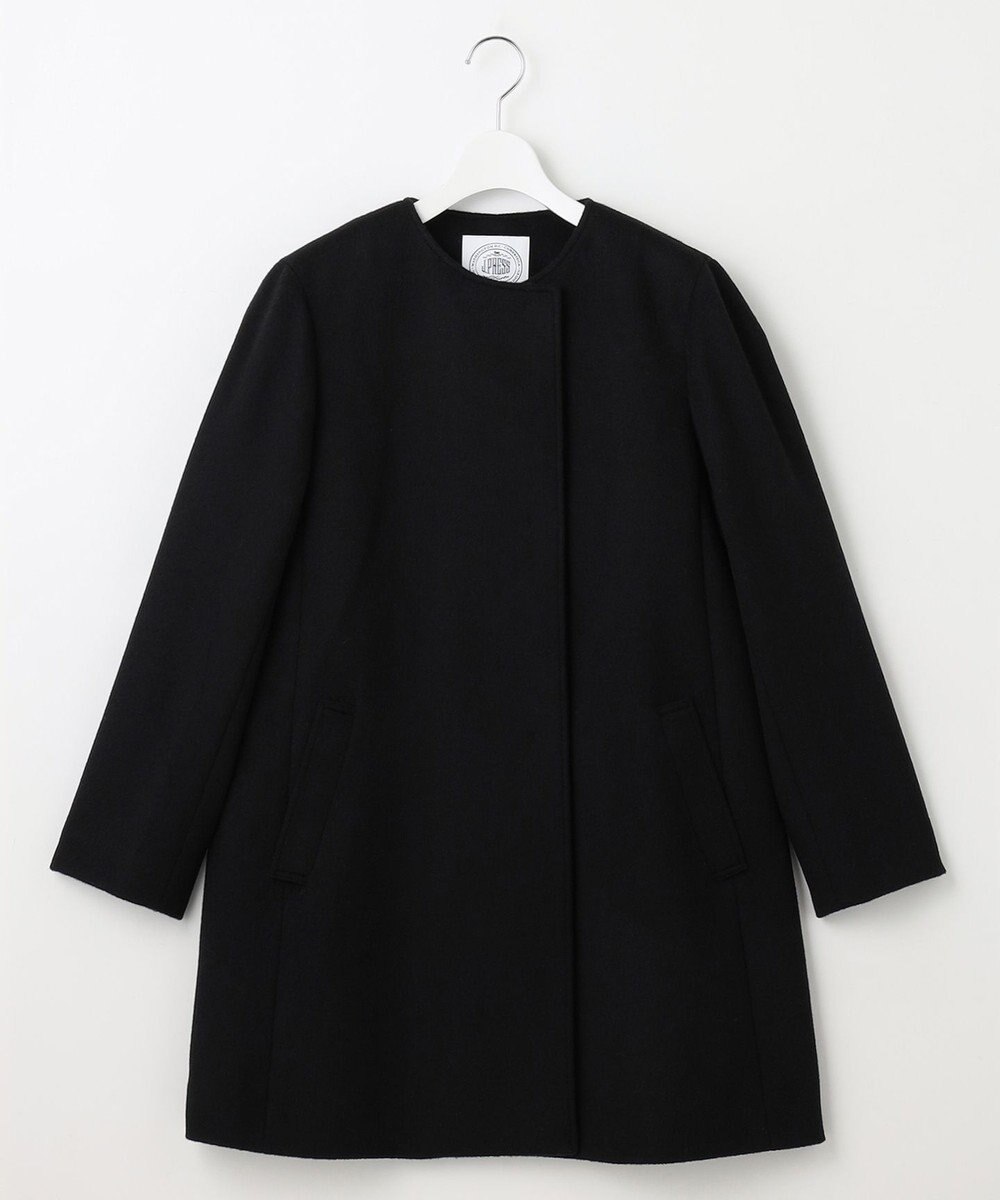 J.PRESS LADIES 【WEB限定カラーあり】ブレンドビーバー ノーカラー コート 
