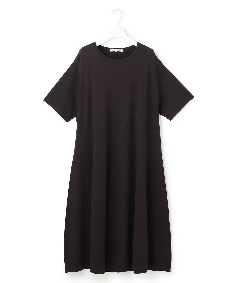 23区 L 【先行予約/Lサイズ限定】レーヨンポリエステルストレッチ ニット フレア ワンピース 