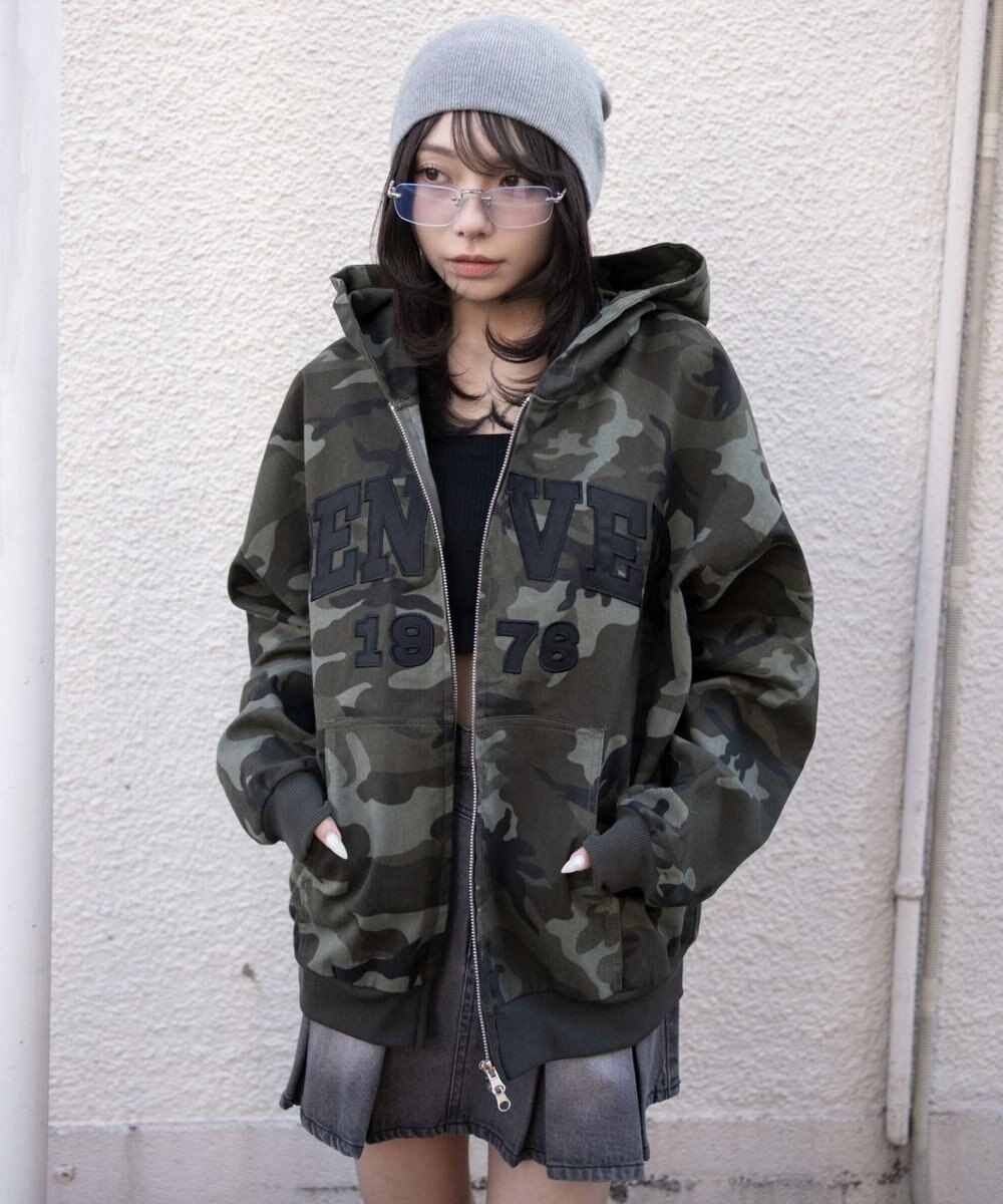 WEGO カレッジロゴBIGZIPパーカー 