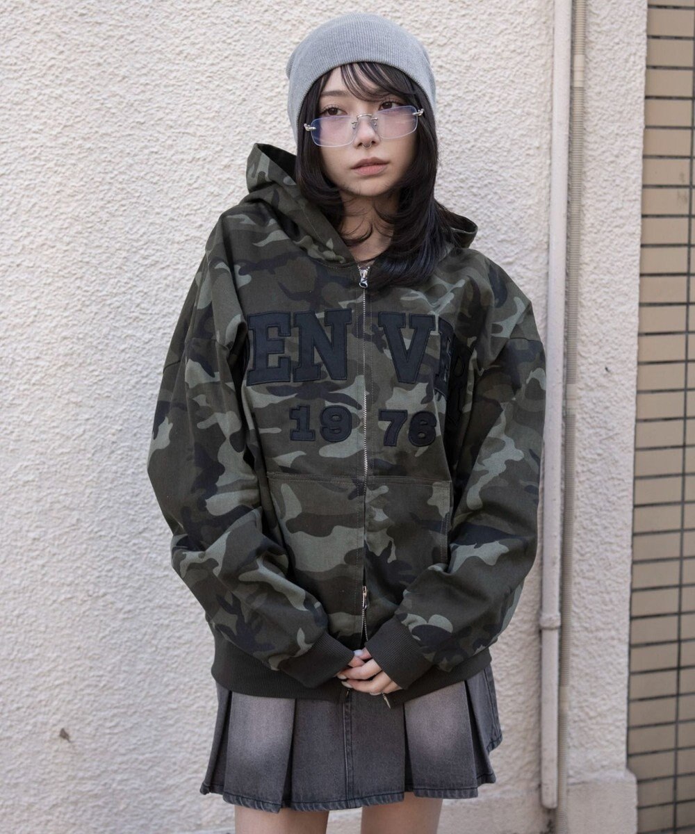 WEGO カレッジロゴBIGZIPパーカー 