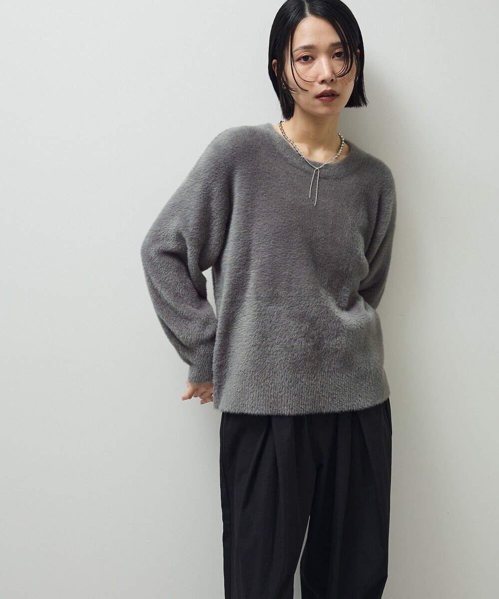 Green Parks シャギークルーネックニットプルオーバー 