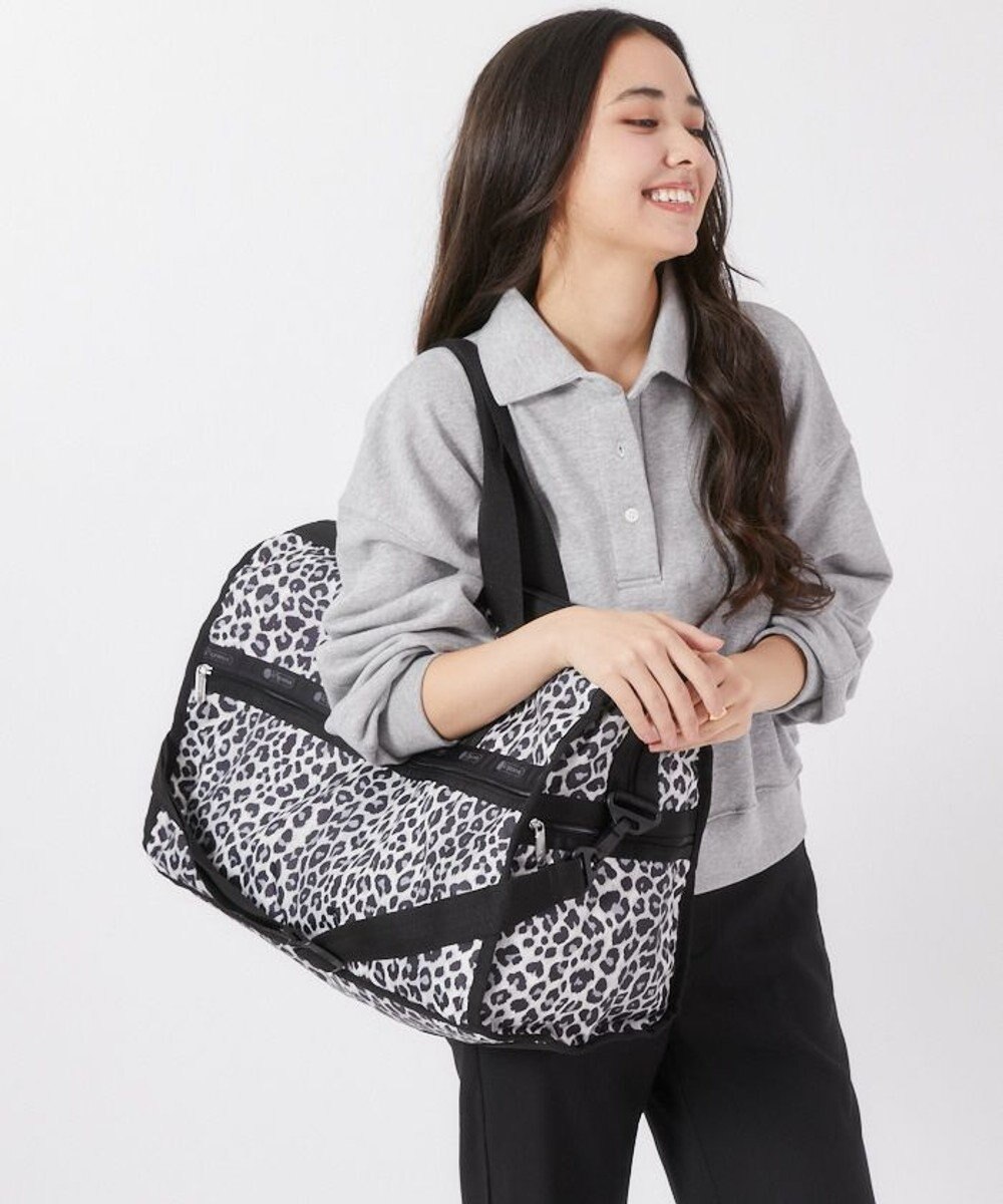 LeSportsac DELUXE LG WEEKENDER/ニュートラルレオパード 