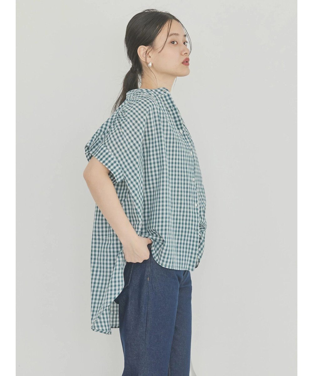 AMERICAN HOLIC フレンチスリーブバック切替シャツ 