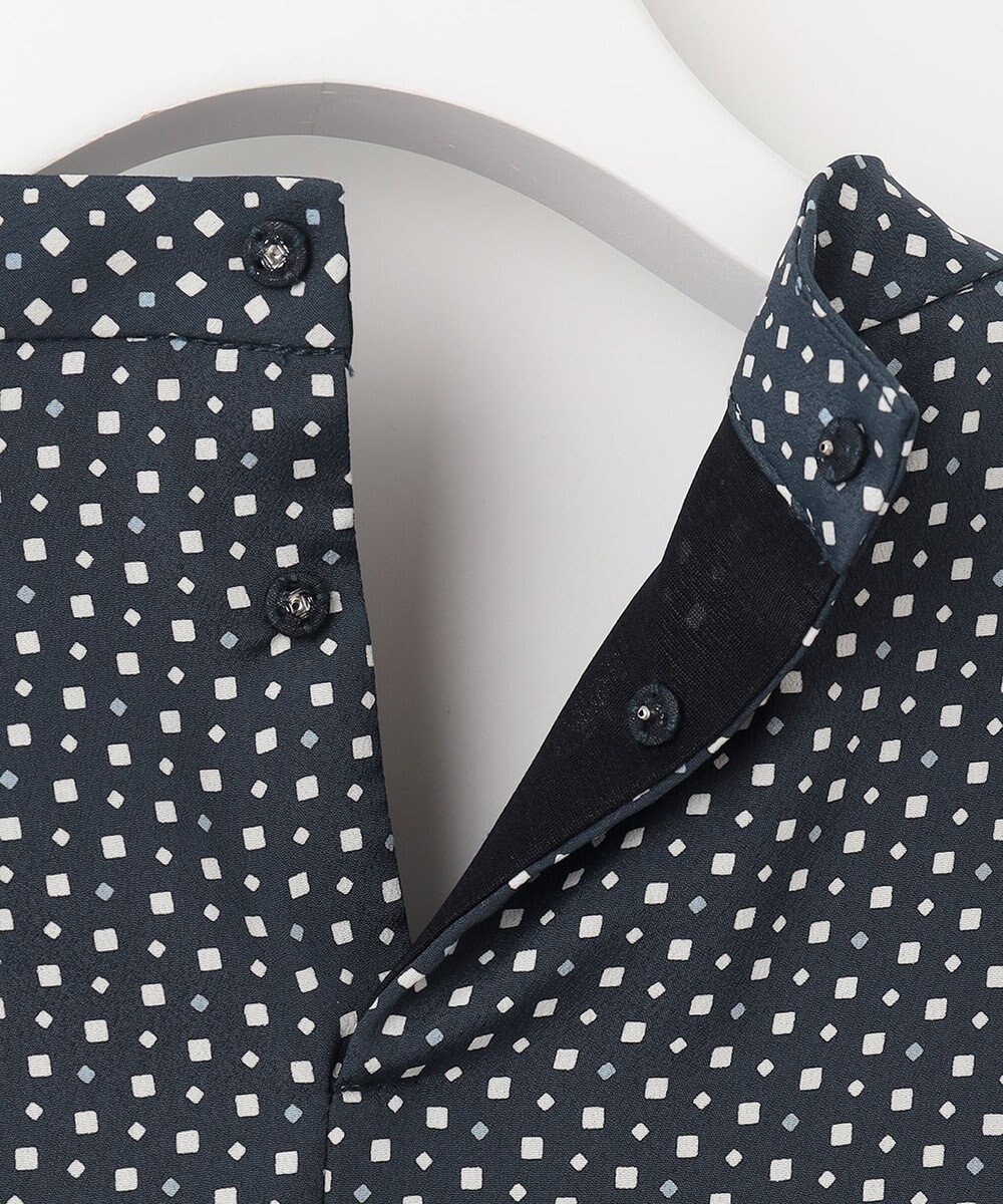 J.PRESS LADIES L 幾何プリント ボウタイ カットソー 