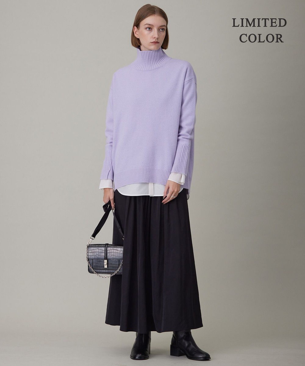 ICB L 【新色追加・WEB限定カラーあり】 ソフトカシミヤミックス ハイネックニット 