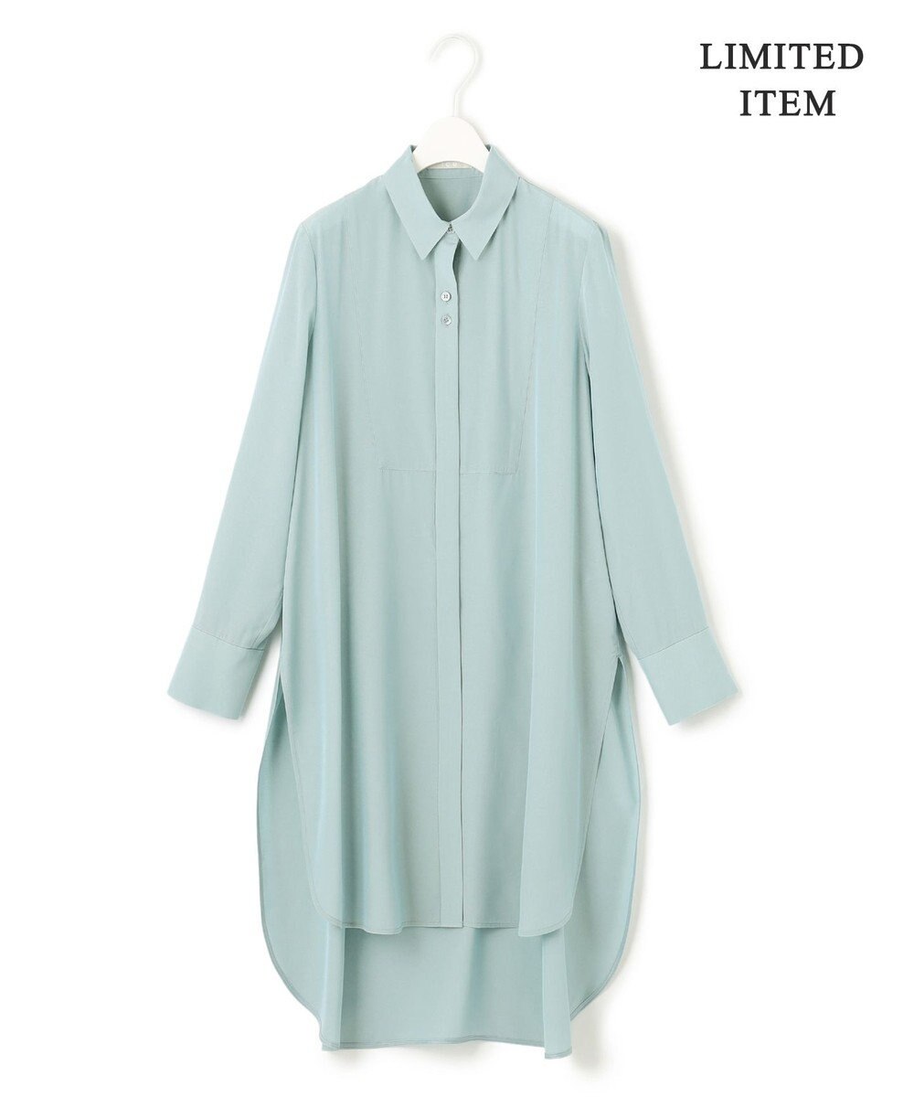 ICB 【WEB限定】 アセテートレーヨン ロングシャツ 