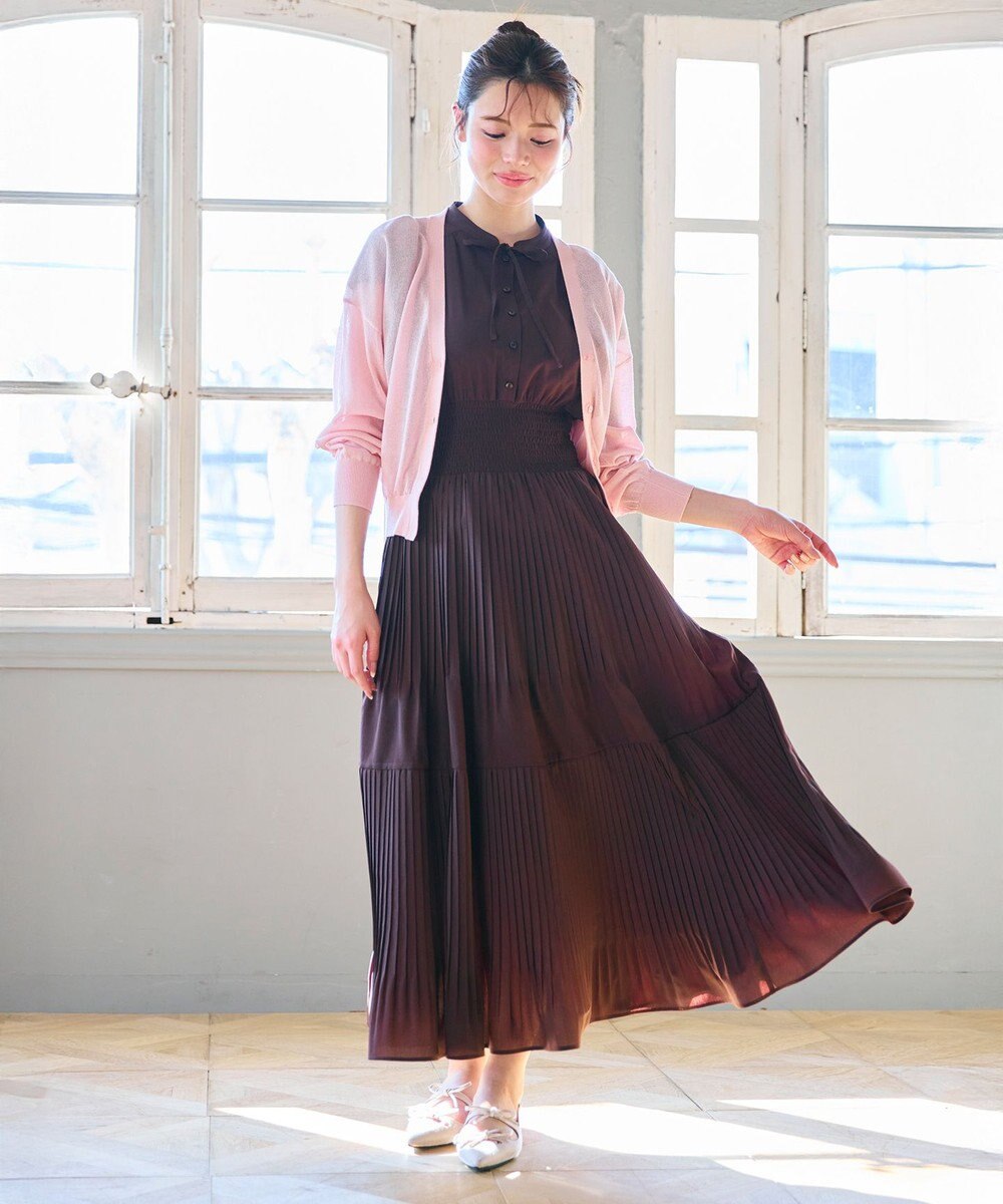 Feroux 【大好評につき新色・追加決定！】ウエストシャーリングデシン ワンピース 