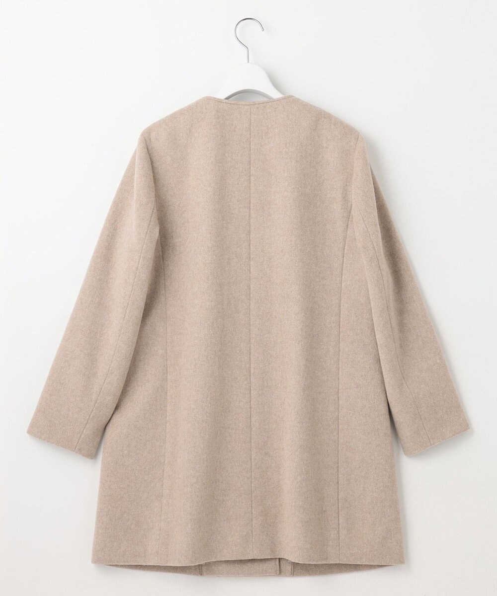 J.PRESS LADIES 【WEB限定カラーあり】ブレンドビーバー ノーカラー コート 