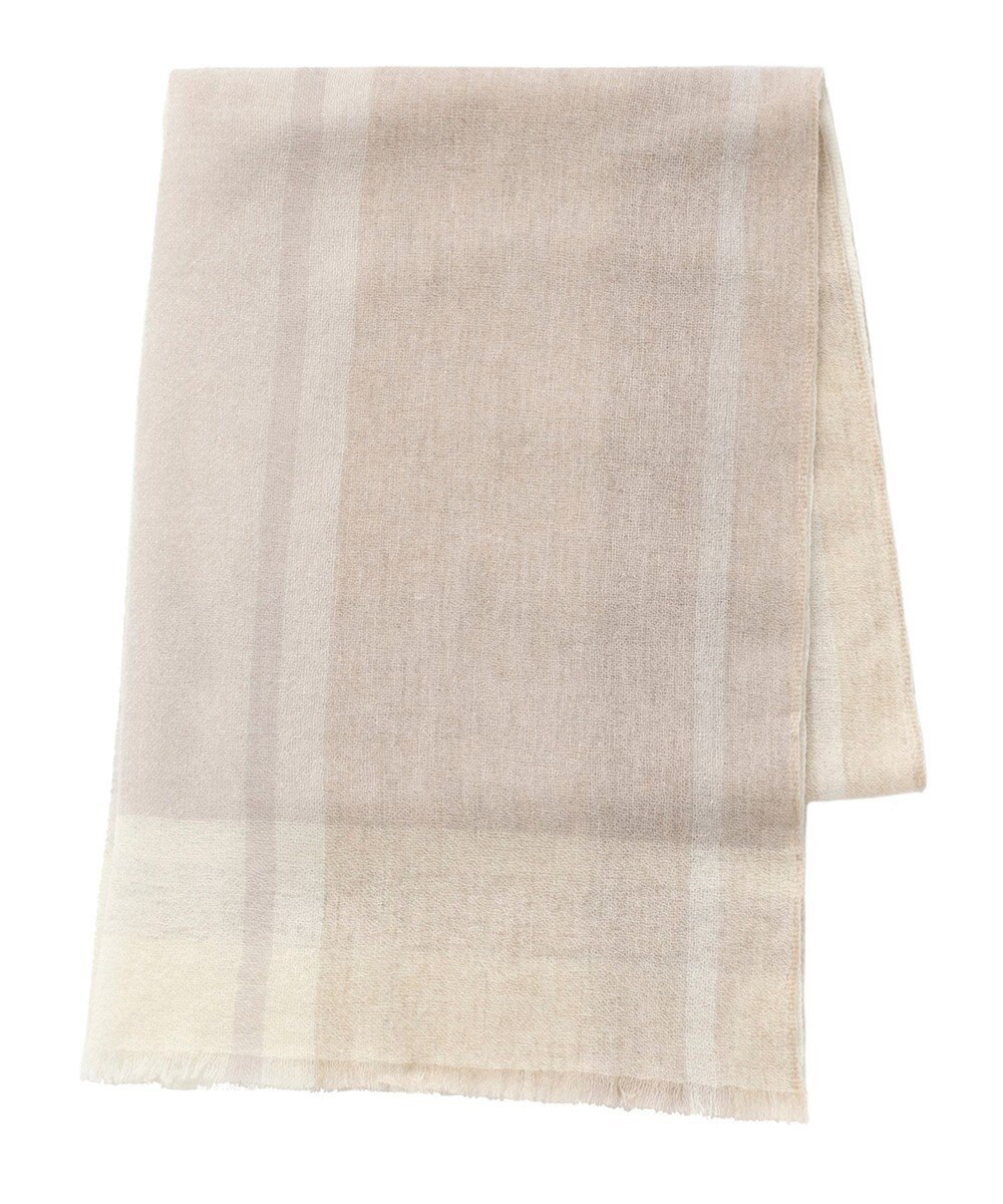 MOONBAT FURLA カシミヤ100%大判薄手メランジュチェックストール/幅70cm 