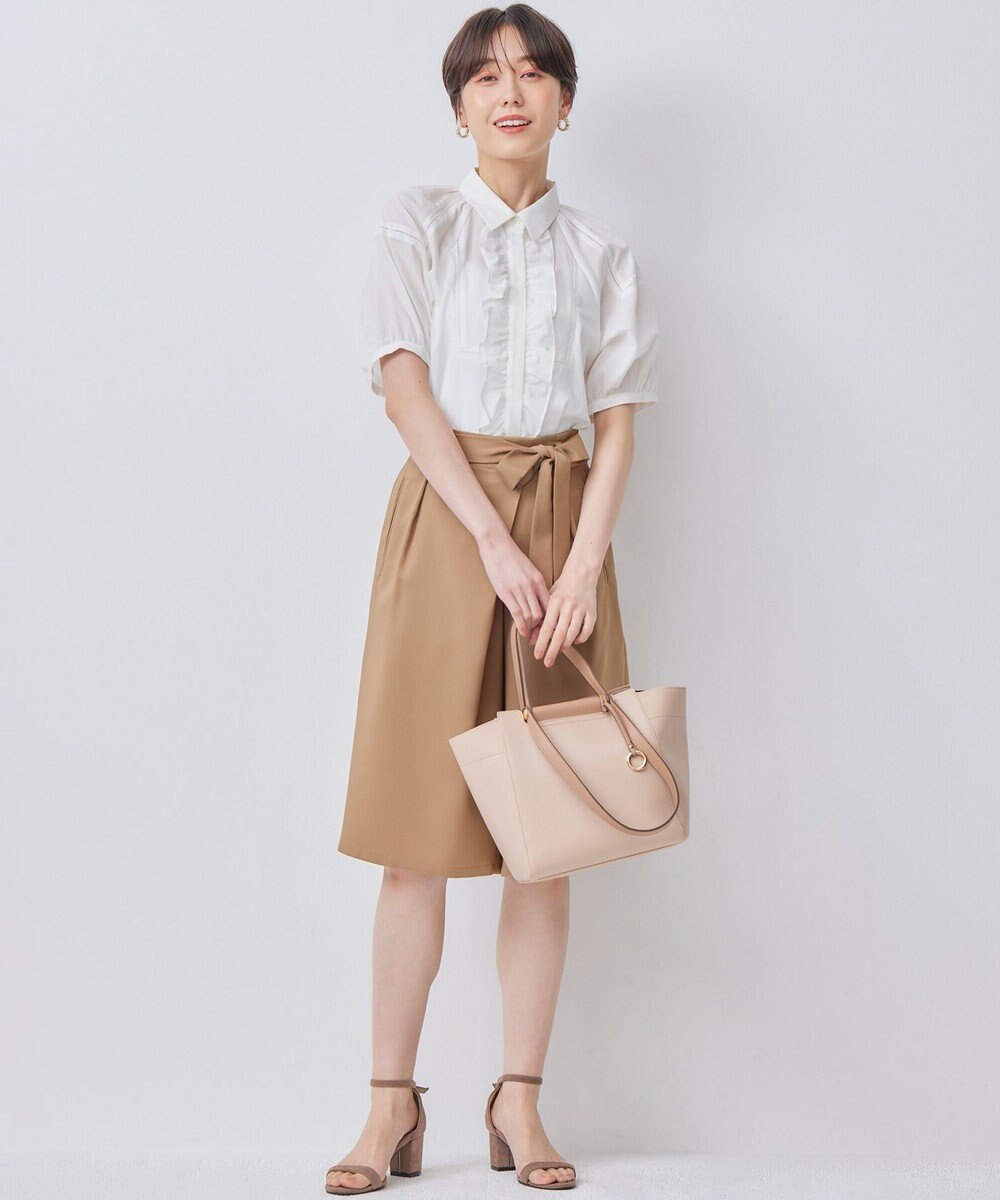 組曲 【WEB限定】ナチュラルローン フリルブラウス 