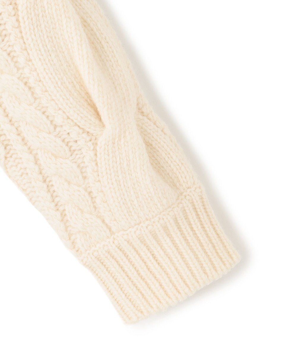 BEIGE， RULE / ウールカシミヤアラン編みクロップドニット 