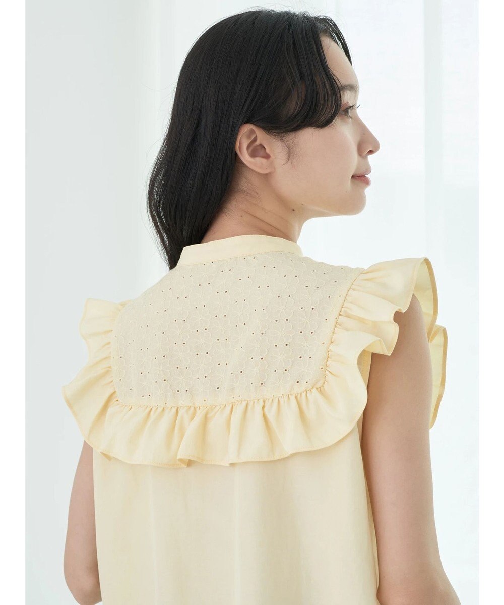 earth music&ecology デコルテレースフリルブラウス 