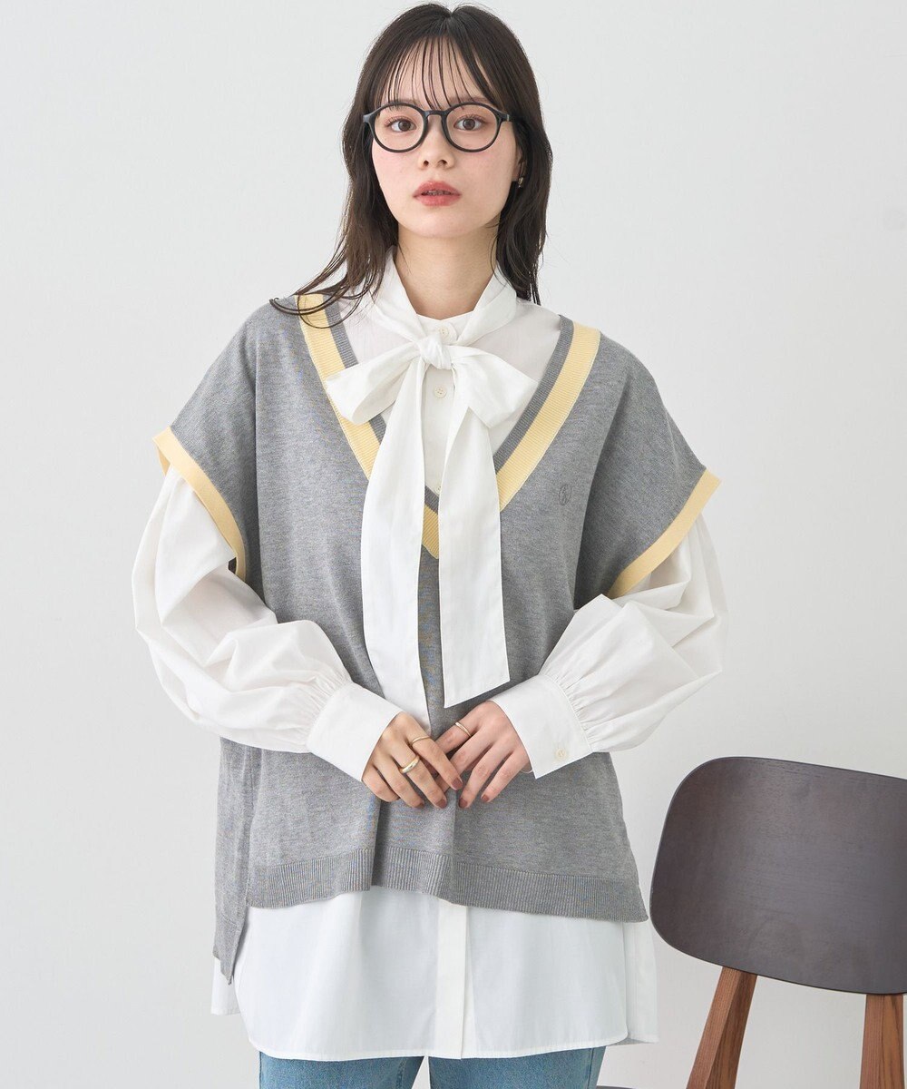 earth music&ecology 2wayボウタイブラウス 