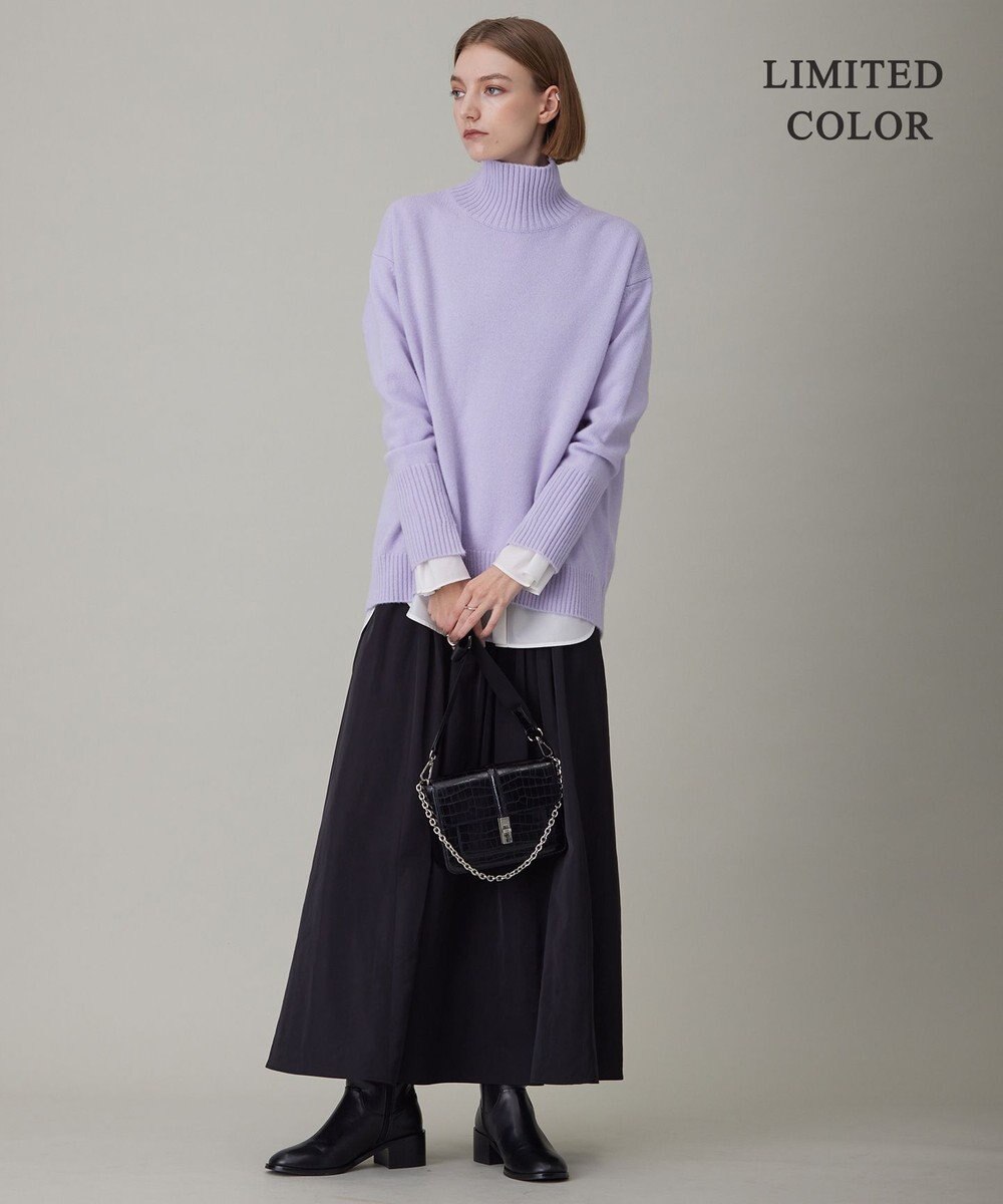 ICB 【新色追加・WEB限定カラーあり】 ソフトカシミヤミックス ハイネックニット 