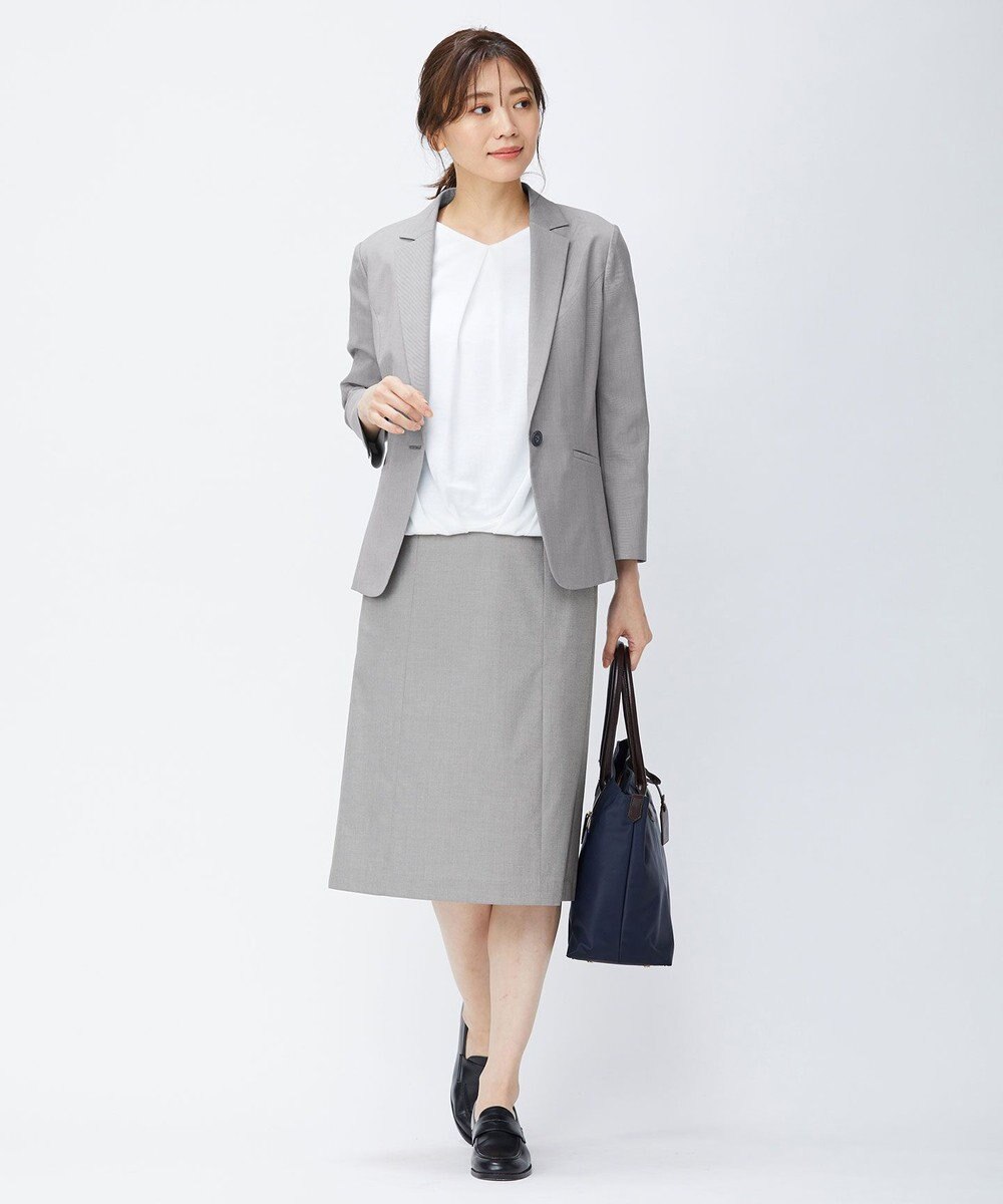 J.PRESS LADIES L 【洗える・撥水・防汚】コットンFITTYシャーク スカート 