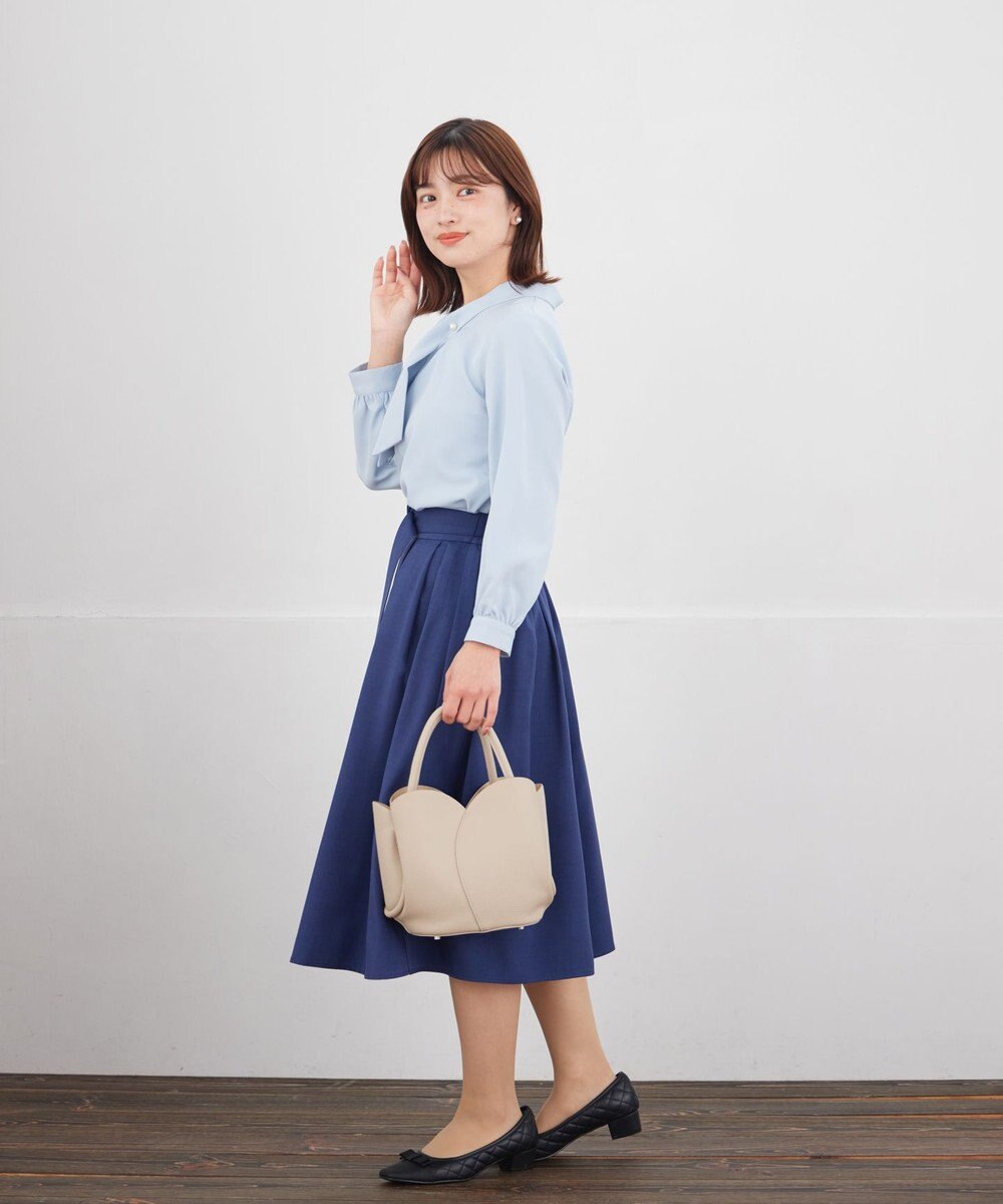 Tiaclasse ベルト付きフレアスカート 