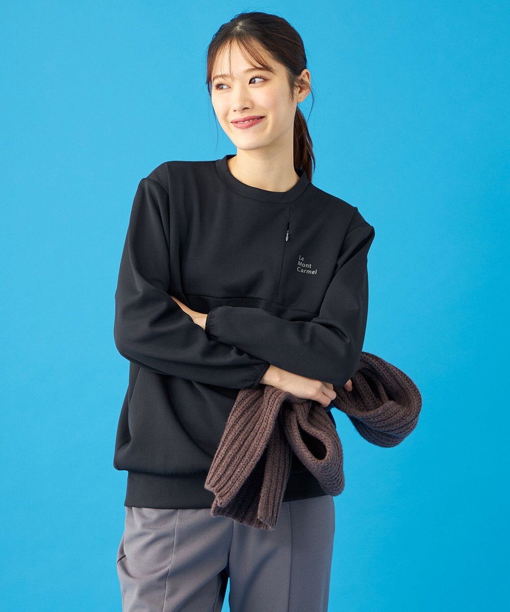 SHARE PARK LADIES 【UVカット・吸水速乾・ストレッチ・軽量・アンチピリング 】ダンボールクルーネックスウェット（S・Mサイズ） 