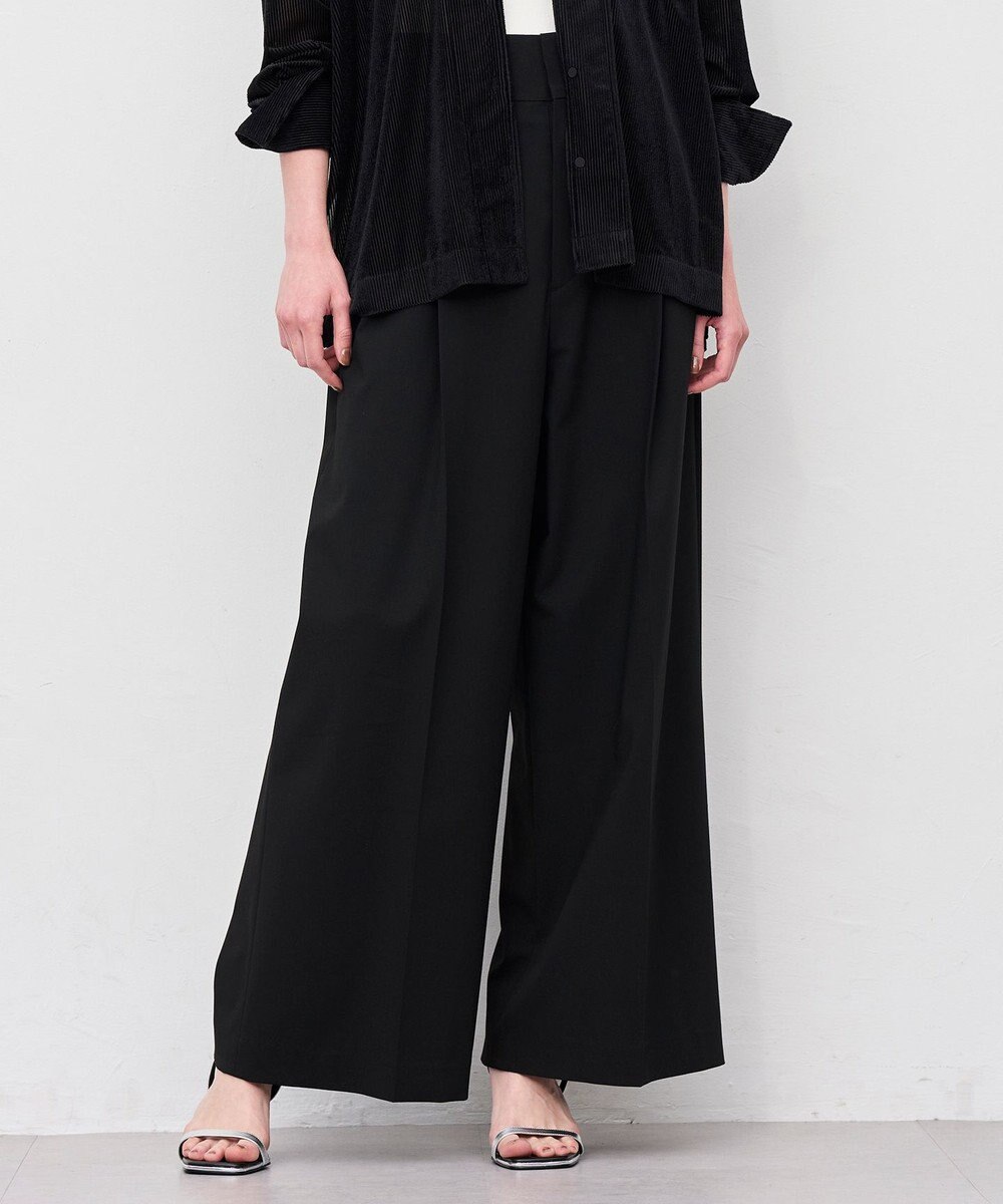 uncrave TRツイル ワイドトラウザー 