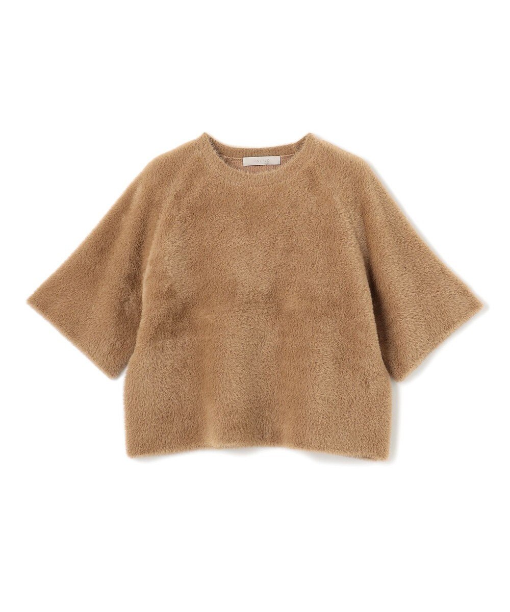 UNFILO L ナイロンシャギー  ハーフスリーブ プルオーバー 