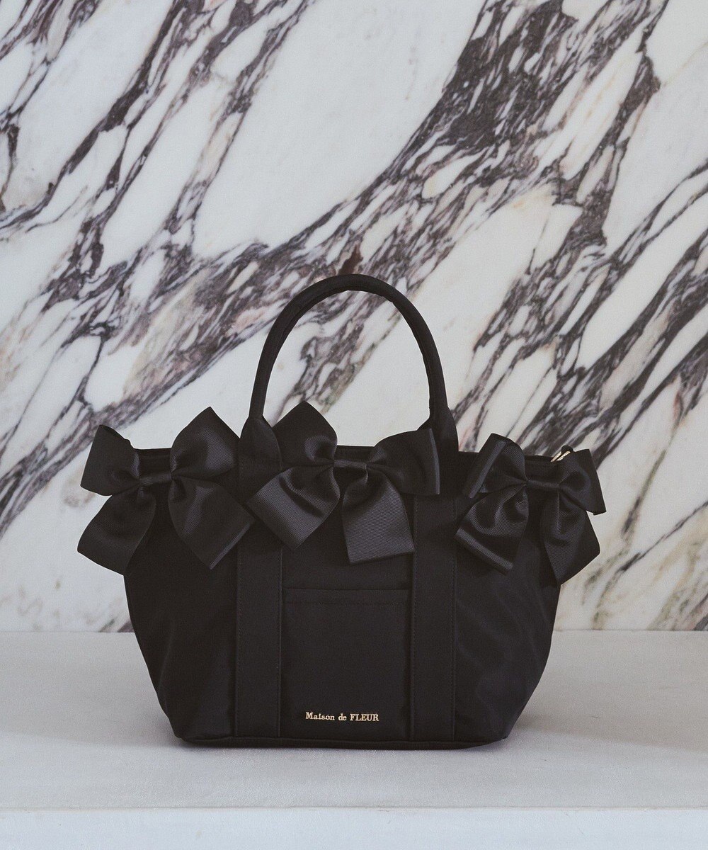 Maison de FLEUR ボリュームリボン2Wayトートバッグ 