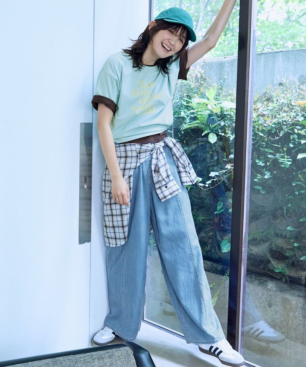 ANY シアーチェックシャツ 