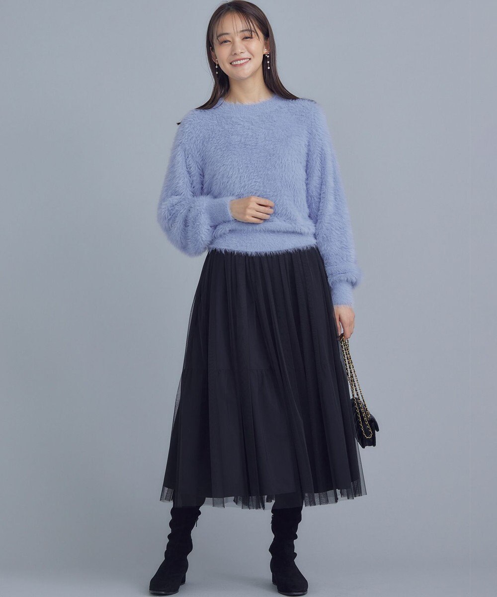 組曲 ナイロンファー ニット 