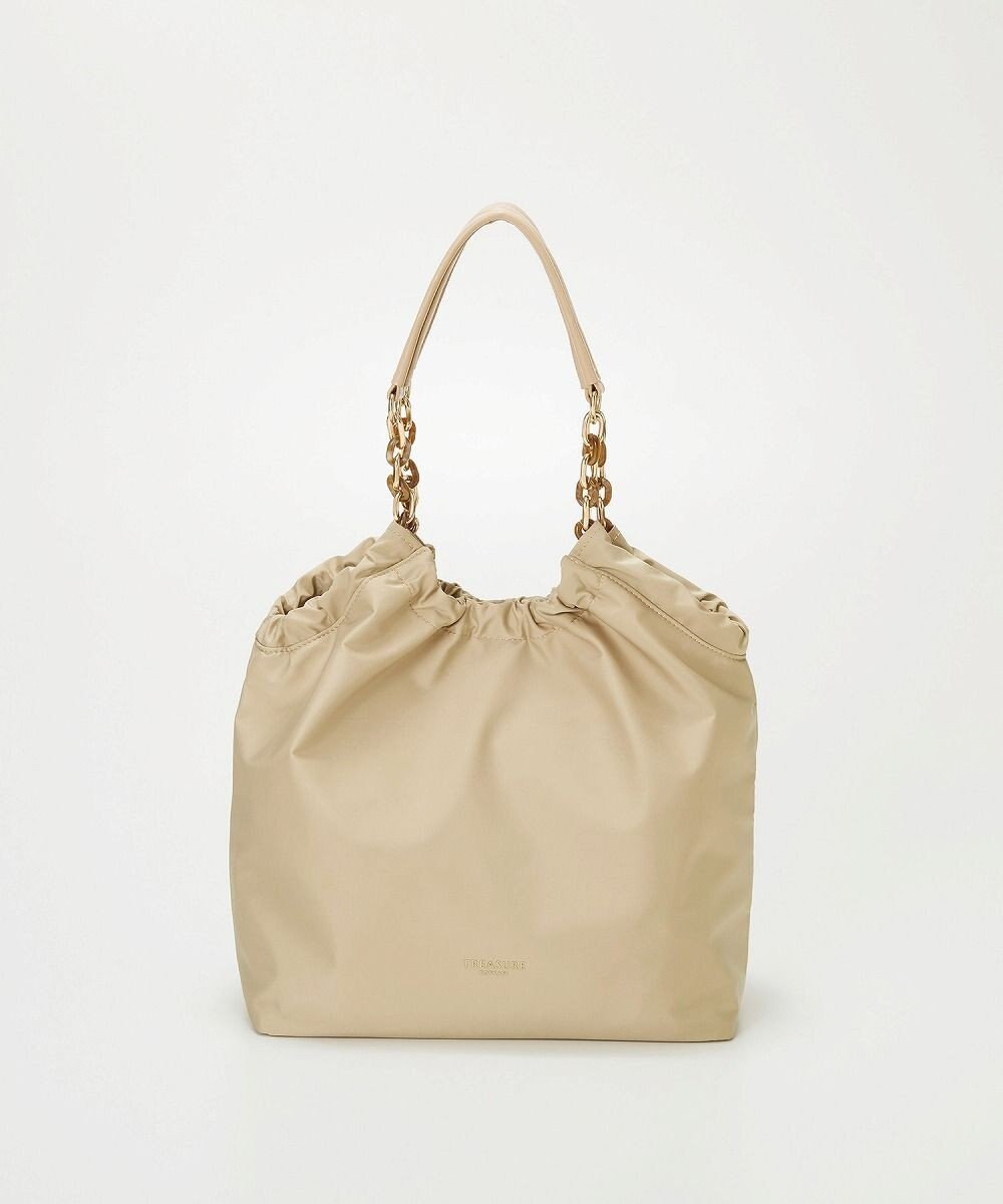 TOPKAPI 【TREASURE TOPKAPI】コンビチェーン ギャザー ナイロン トートバッグ 