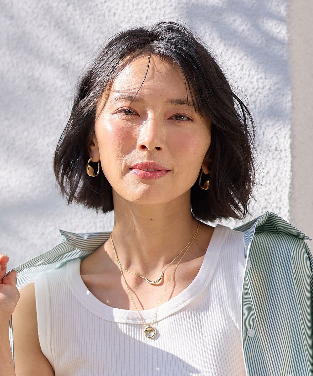 ANY 【WEB限定】メタルフープモチーフピアス(両耳用) 