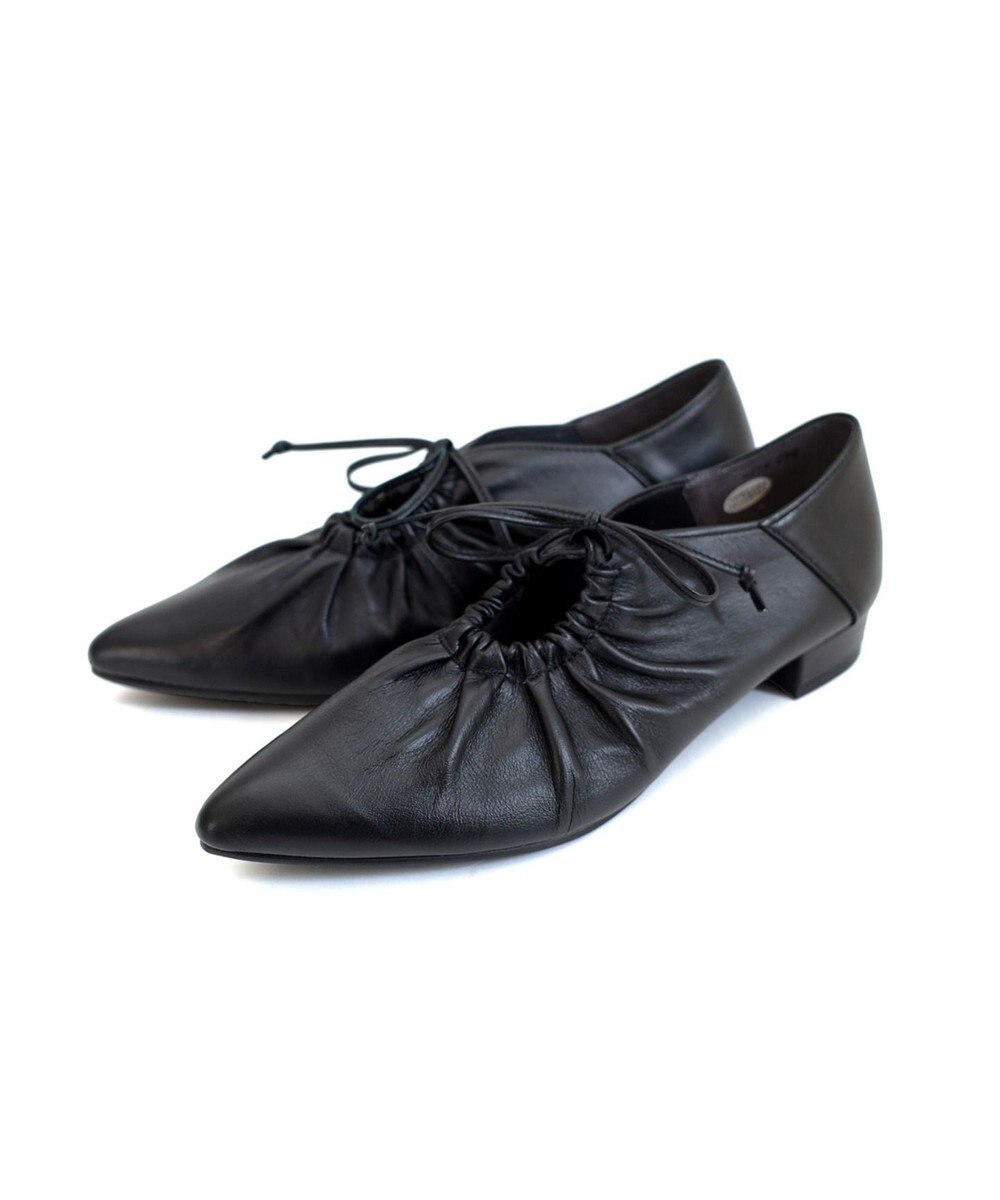 Pointer 日本製 本革ポインテッドトゥリボンパンプス 