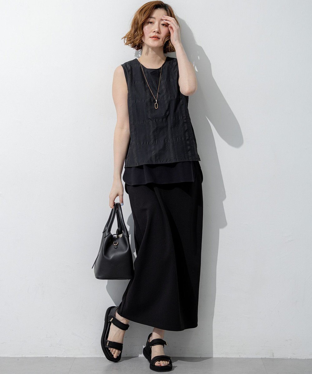 23区 【先行予約】ダブルフェイスジャージー Iラインスカート 