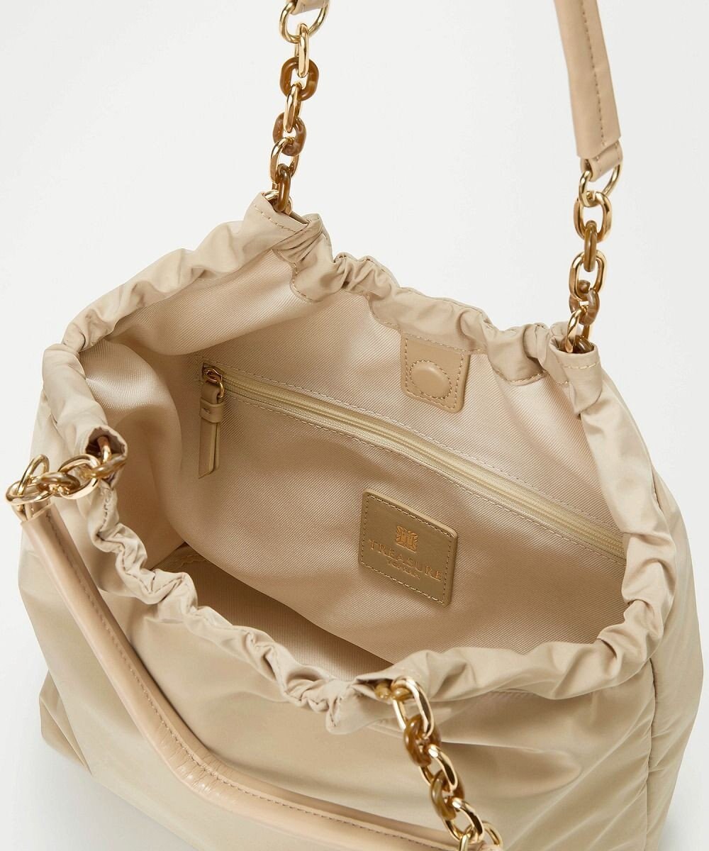 TOPKAPI 【TREASURE TOPKAPI】コンビチェーン ギャザー ナイロン トートバッグ 