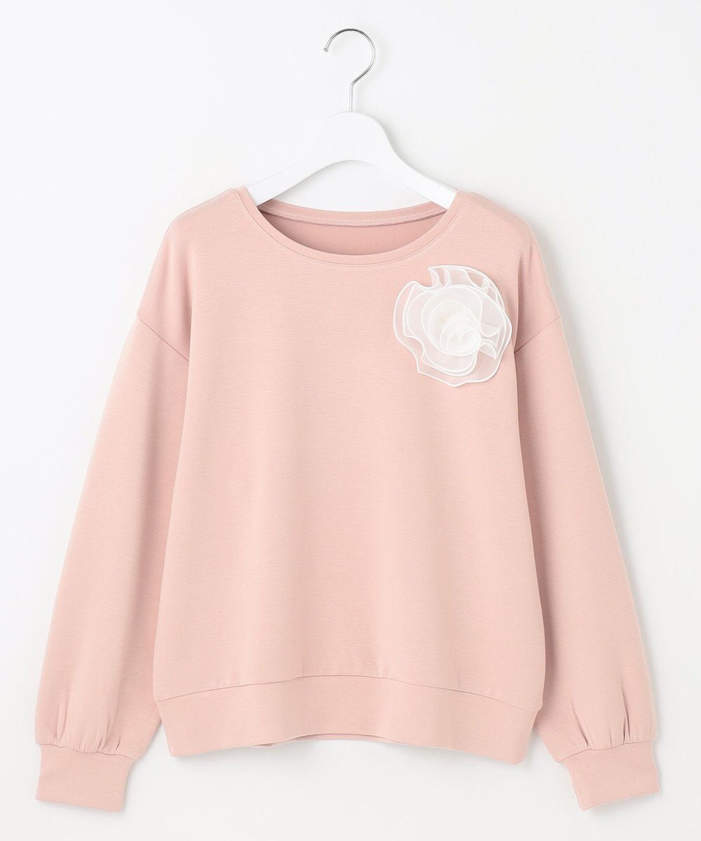 Feroux 【洗える】ローズコサージュ ダンボールプルオーバー 