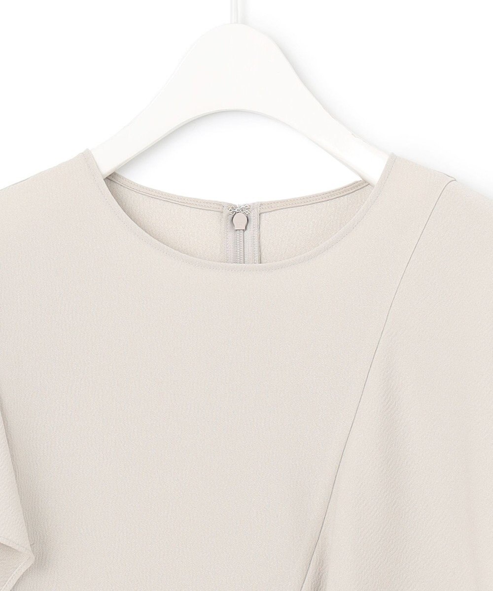 ICB 【WEB限定・洗える】BackSatinGeorgette ラッフルブラウス 