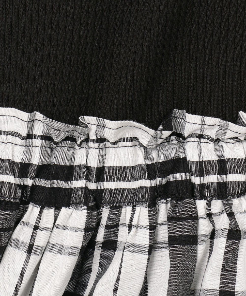 ANY KIDS チェック ドッキングワンピース 