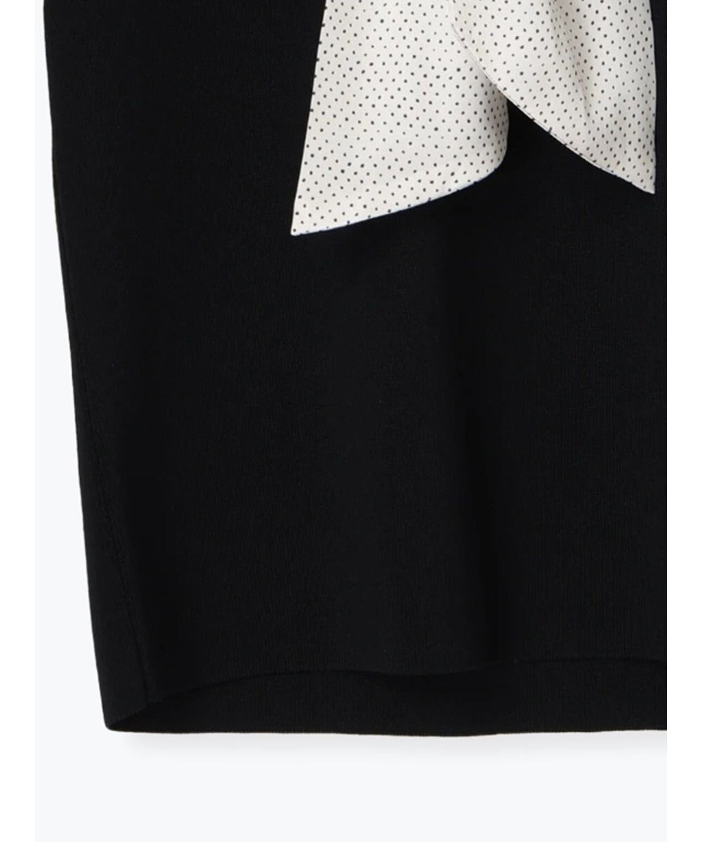 Te chichi スカーフカラーハーフスリーブニット 