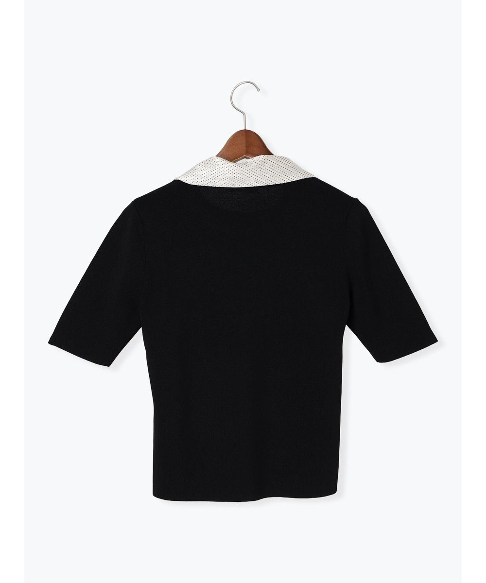 Te chichi スカーフカラーハーフスリーブニット 