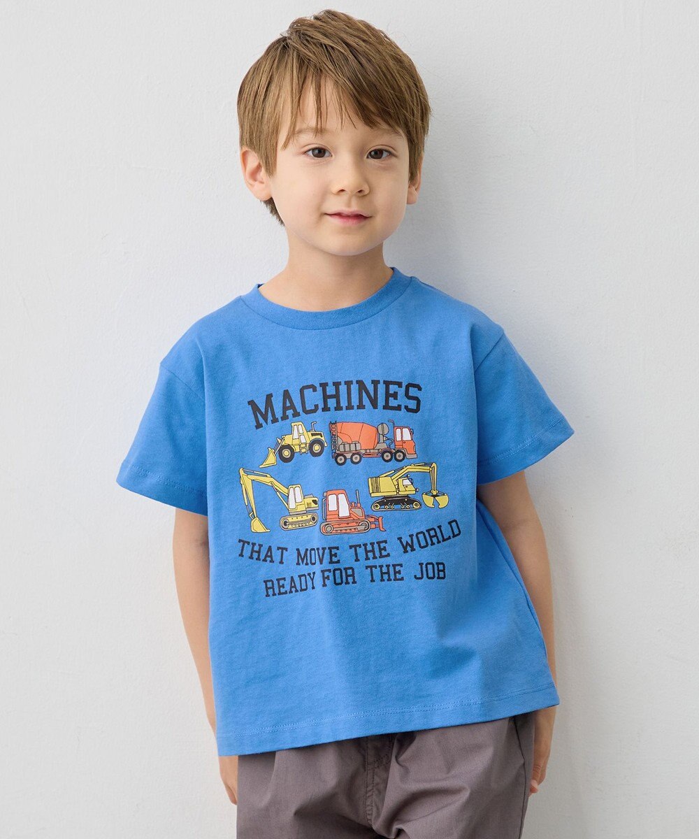 ANY KIDS 【洗濯機可能】はたらく車プリント 半袖Tシャツ 