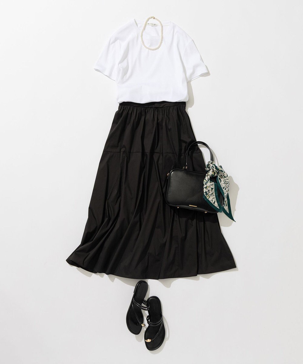 23区 ニュアンスフラワー プリント シルク スカーフ 