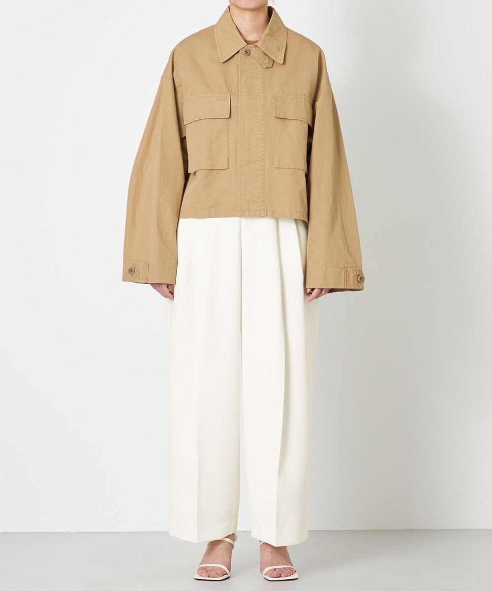 NAVE 【ReNAVE・セットアップ可/洗える】コットンリネンカルゼ ショートジャケット 