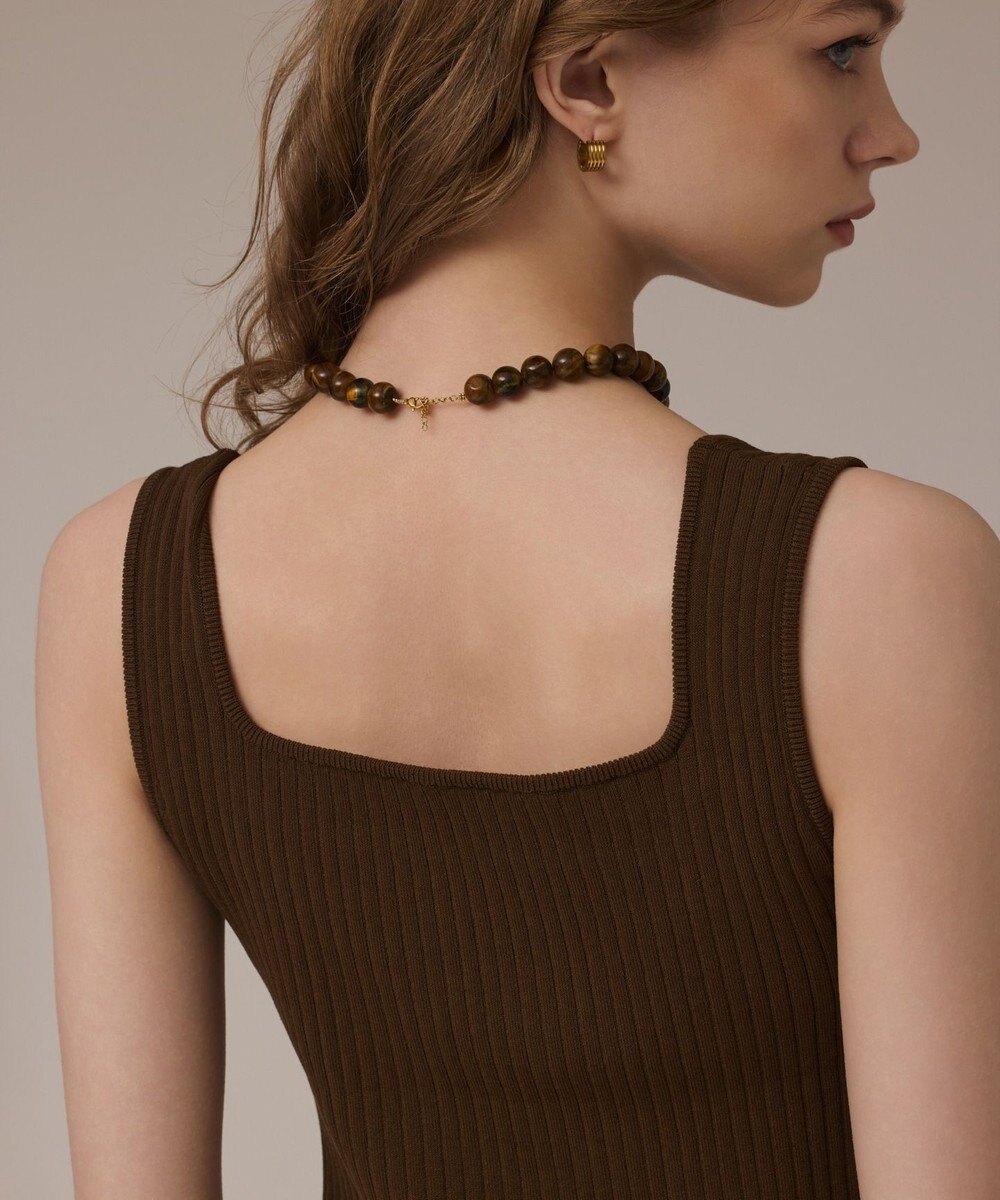 GRACE CONTINENTAL リブフリルニットトップ 