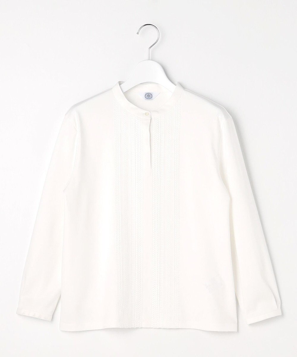 J.PRESS LADIES レースコンビ ボウタイ カットソー 