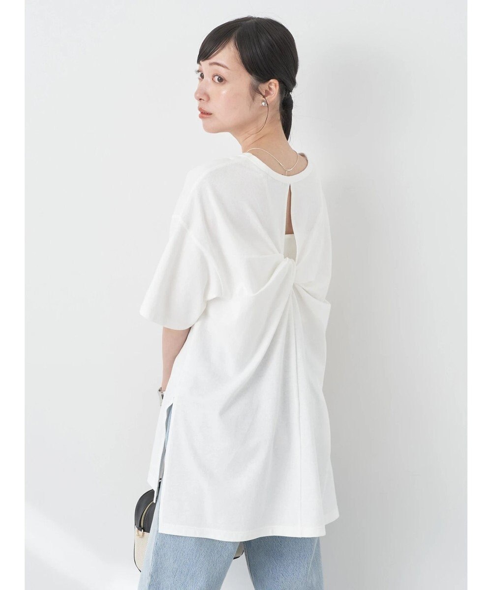 earth music&ecology バックスリットねじりチュニックＴ Off White