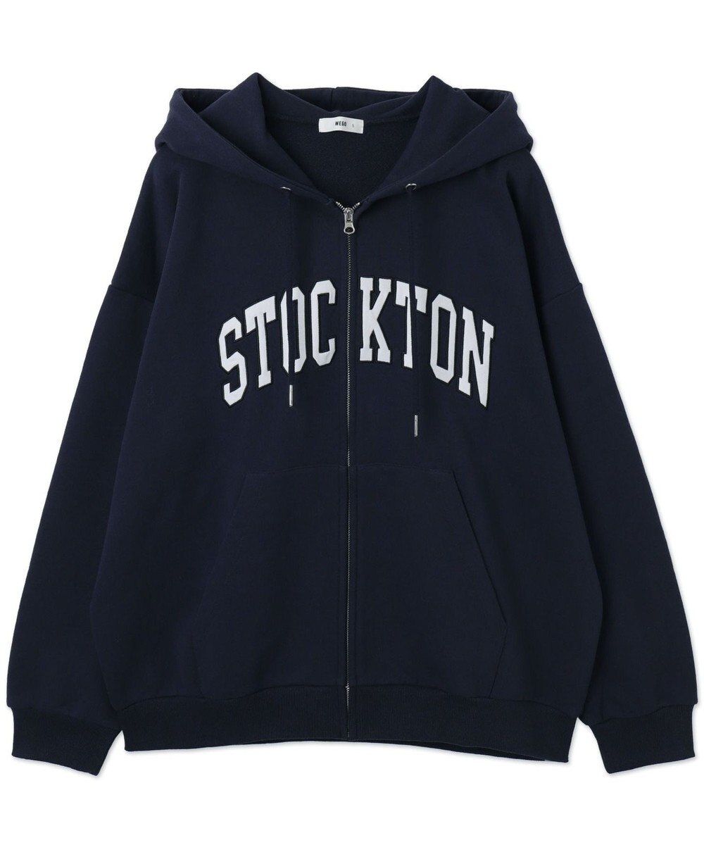 WEGO 【ユニセックス着用ITEM】ワッペンロゴZIPパーカー 